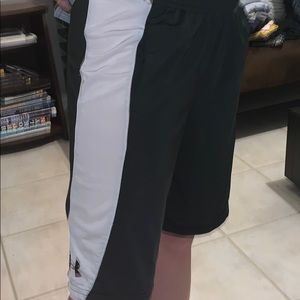 Under Armor Black and White Gym Shorts